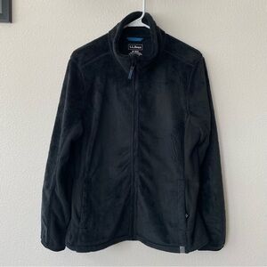 L.L. Bean | Women's Cozy Full Zip Luxe Fleece Jacket Size Medium Black
